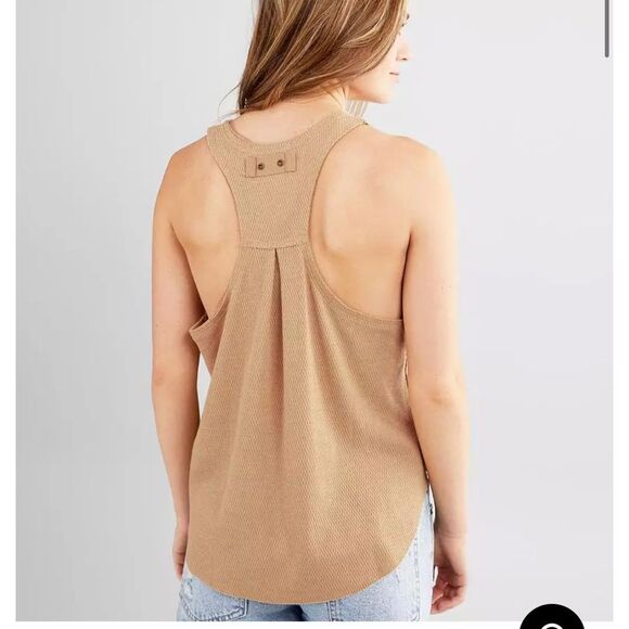 free people Cool It Tank Top tan women's medium NEW - Picture 2 of 10